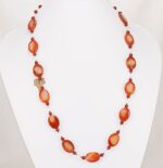 Deep rust carnelian semi precious stone necklace