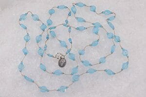 Light and baby blue bead necklace.
