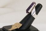 Sterling silver and nail head amethyst ring.
