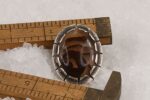 One of a kind , handmade, brown jasper and sterling silver ring.