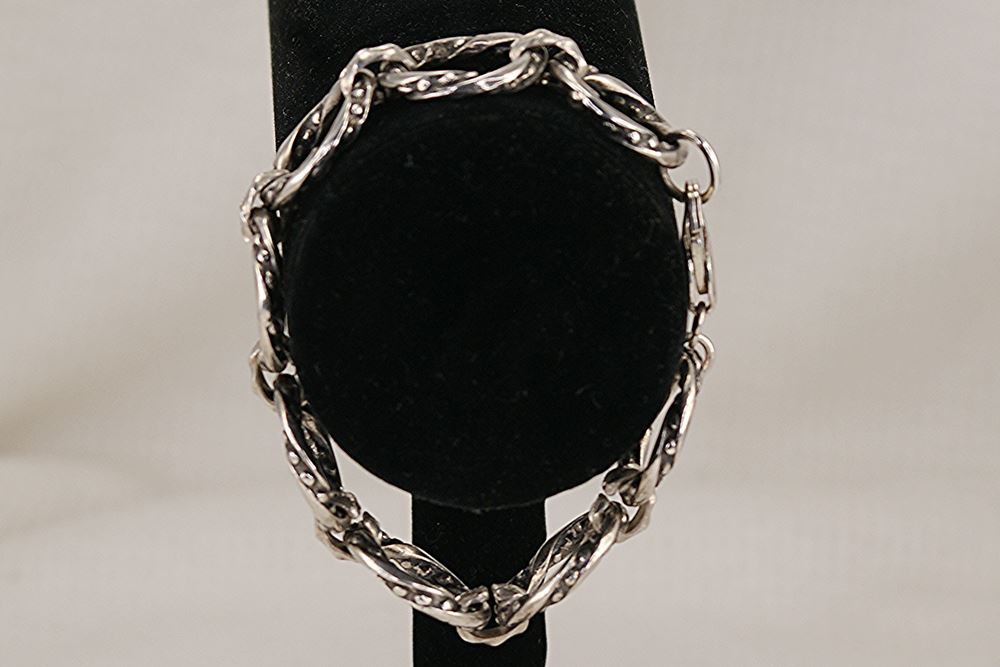 Handmade, big link, solid 925 silver bracelet with large lobster clasp.