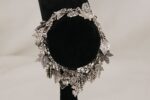 Handmade, pure silver leaf charm bracelet.