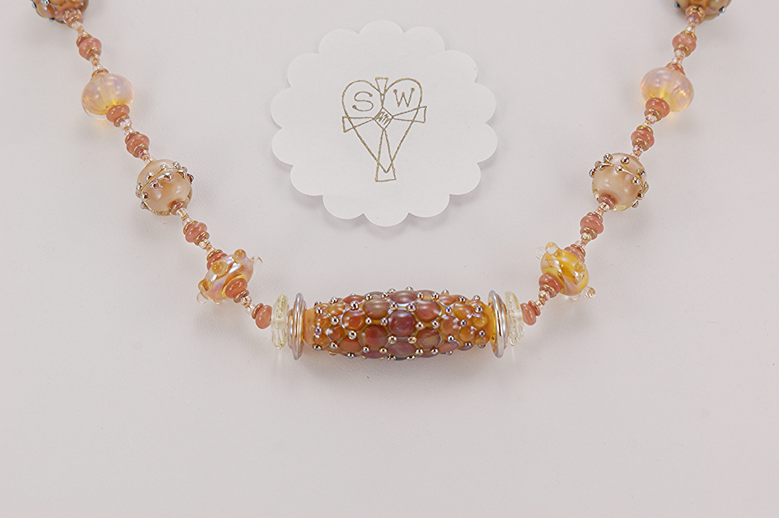 aventurine peachy colored necklaces