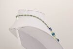 necklace blue green turquoise beige glass beads