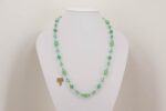 Light green and turquoise glass bead necklace.