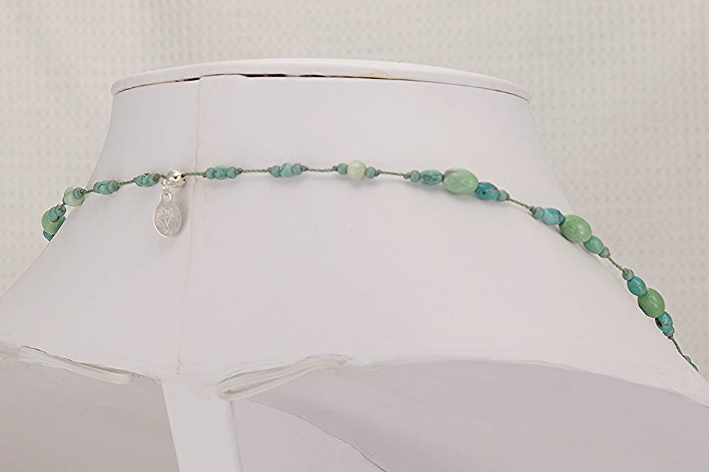 Necklace handmade from vintage American turquoise beads.