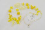 yellow glass bead necklace