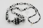 black-white-glass beaded-necklace