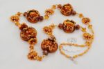 orange sea anemone glass necklace