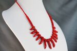 Red coral statement necklace