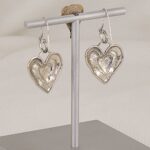 Heart earrings handmade form solid 925 sterling silver.