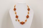orange glass bead necklace