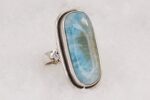 Larimar and sterling silver ring.