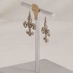 Beautiful sterling silver fleur de lis earrings.