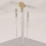 Handmade, sterling silver organic spike earrings.