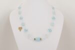 turquoise colored glass bead necklace