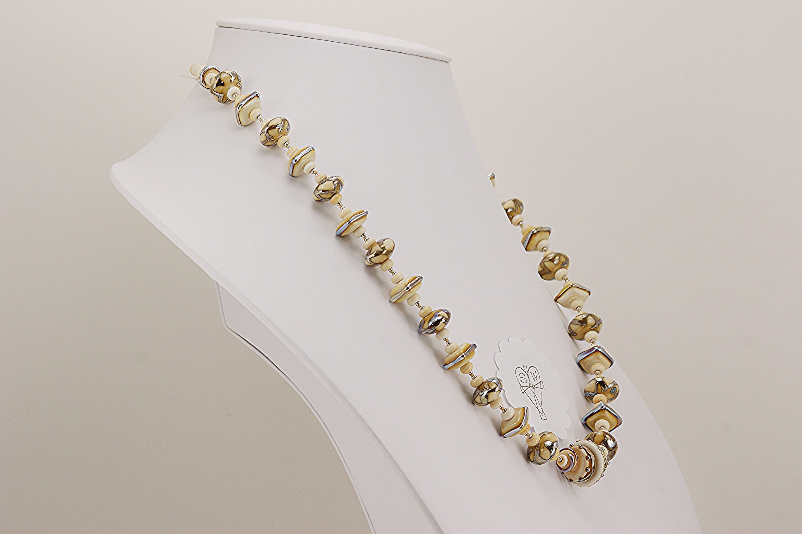 ivory sterling silver colored necklace