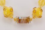 sunflower yellow glass bead necklace