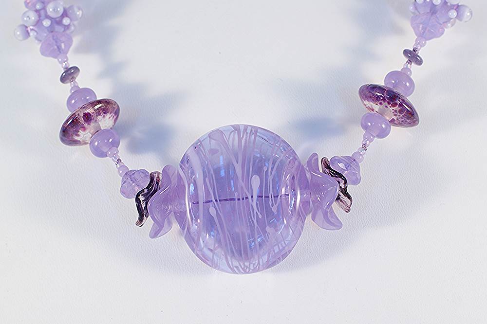 Heffalump handmade glass bead necklace