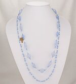 Blue Venetian glass and calcite necklace.