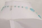 Handmade, light blue, chalcedony and blue beryl beaded necklace.