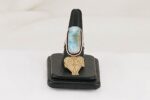 Larimar and sterling silver hand crafted ring.