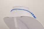 blue and white glass bead necklace