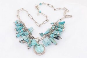 Turquoise and sterling silver necklace
