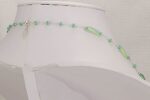 One of a kind, handmade, light spring green and blue, glass bead necklace