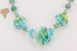 blue and green glass bead necklace