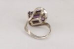 Unique ring made of amethyst and sterling silver.