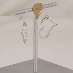 Handmade sterling silver dimensional heart earrings.