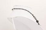 necklace-black and crystal clear glass beads