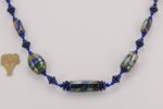 handmade cobalt blue glass bead necklace