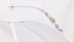 Handmade purple violet glass beaded necklace with amethyst rondelles