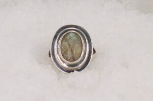 Labradorite handmade sterling silver ring.