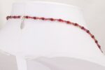 Stunning necklace made of vintage Venetian and dichroic red glass beads