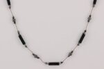 Highly polished hematite necklace.