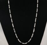 33 inch long, raw, quartz rock crystal necklace