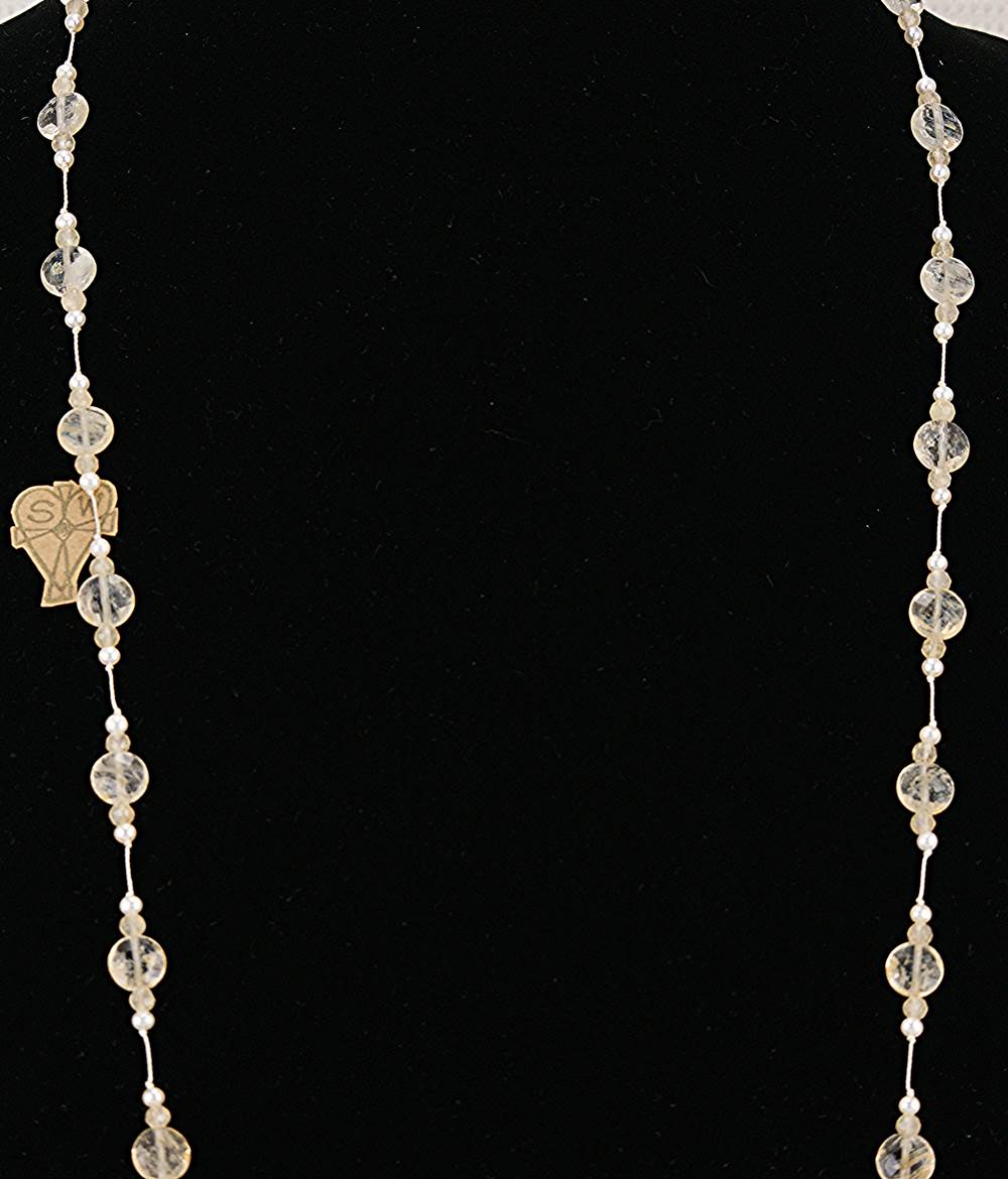 Quartz and pearl necklace
