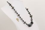 necklace black iridescent raku finishes