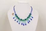 blue glass icicle necklace
