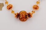bright orange glass bead necklace