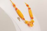 orange glass bead necklace