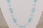 Blue chalcedony bead necklace