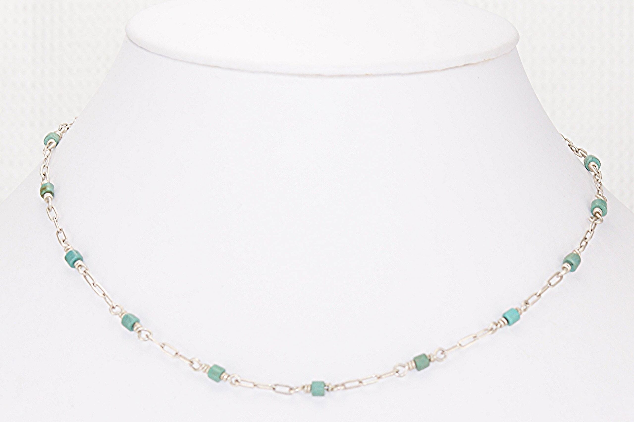 turquoise and sterling silver necklace