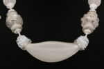 milk white glass bead necklace