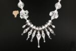 White and clear glass beaded necklace.