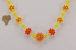 Bright orange and yellow bead necklace.