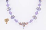 Purple violet and orchid glass bead necklace.